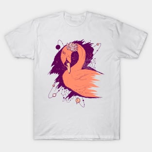 Peach Swan Among The Stars T-Shirt